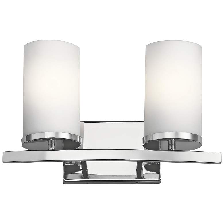 Image 2 Kichler Crosby 8 3/4 inch High Chrome 2-Light Wall Sconce