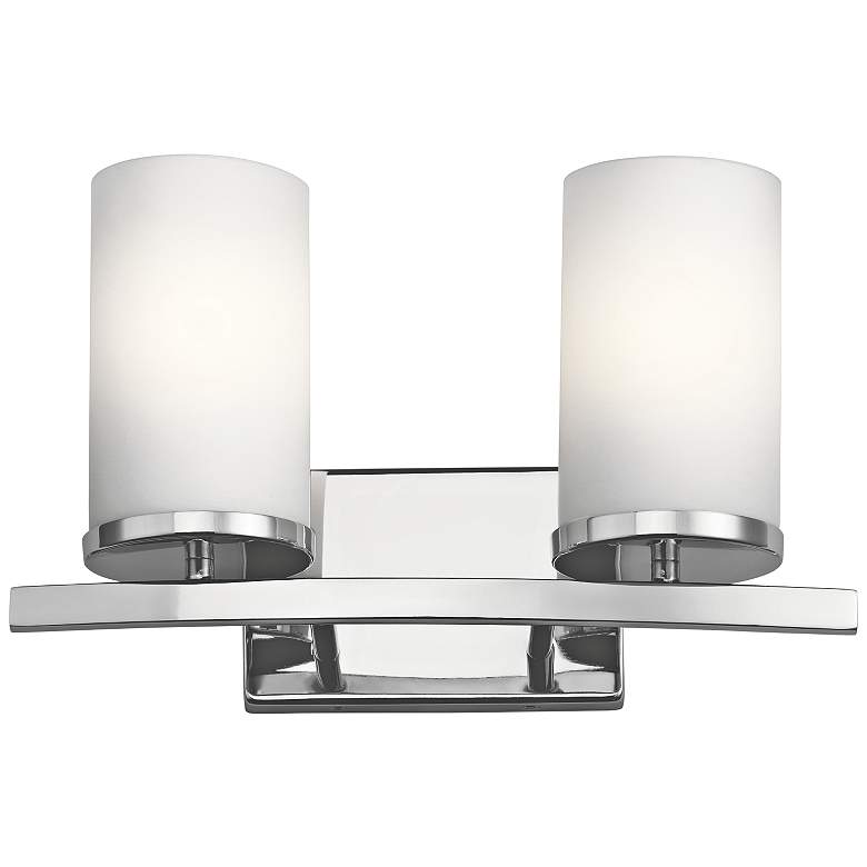 Image 2 Kichler Crosby 8 3/4" High Chrome 2-Light Wall Sconce