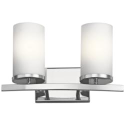 Kichler Crosby 8 3/4&quot; High Chrome 2-Light Wall Sconce
