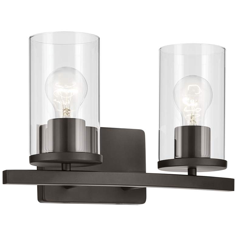 Image 1 Kichler Crosby 8 3/4" High Olde Bronze 2-Light Wall Sconce