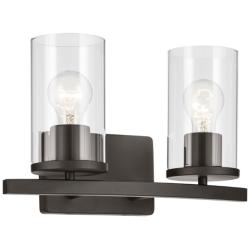 Kichler Crosby 8 3/4" High Olde Bronze 2-Light Wall Sconce