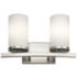 Kichler Crosby 8 3/4"H Brushed Nickel 2-Light Wall Sconce