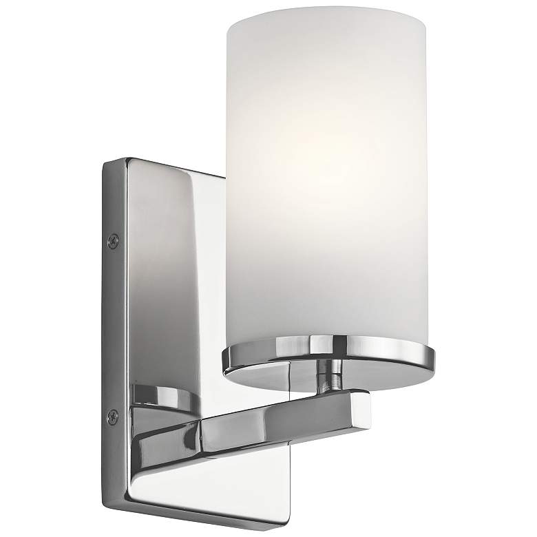 Image 2 Kichler Crosby 9 1/4" High Chrome Wall Sconce