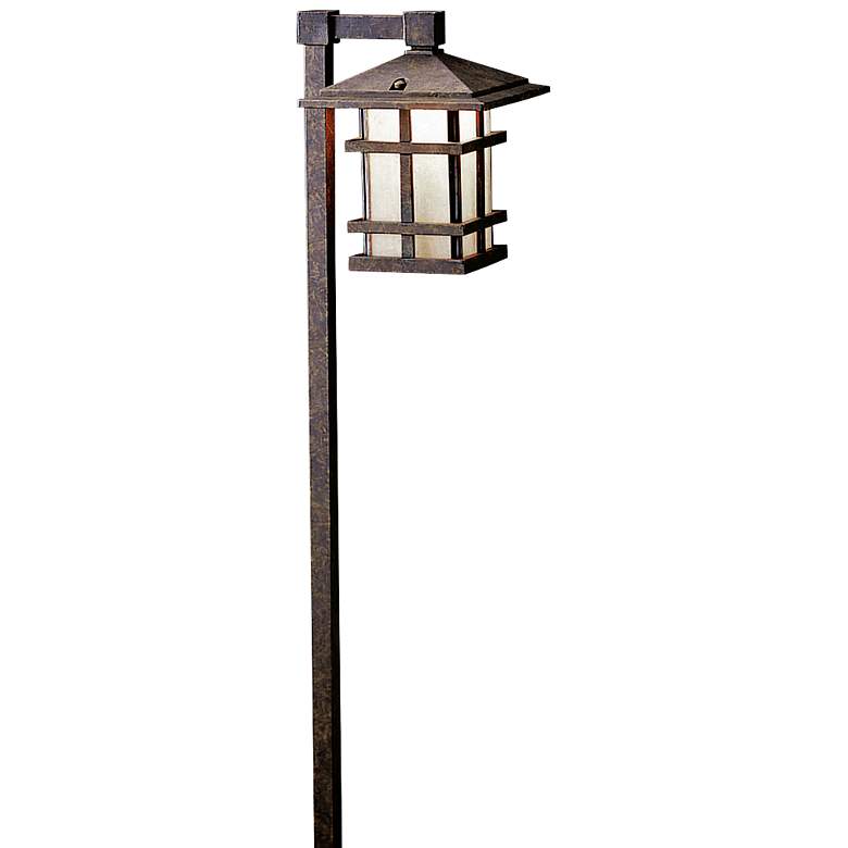 Image 1 Kichler Cross Creek 27 inch High Aged Bronze Line Voltage Path Light