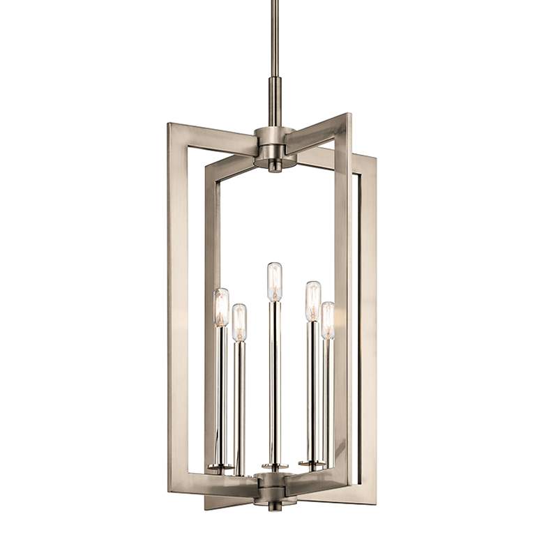 Image 1 Kichler Cullen 18 inch Wide Classic Pewter 5-Light Foyer Pendant