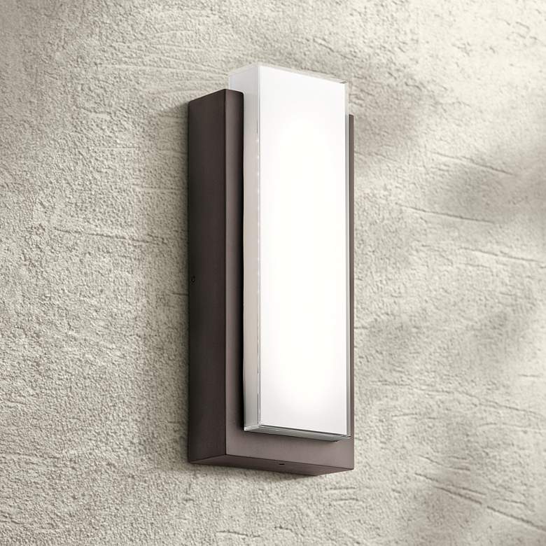 Image 1 Kichler Dahlia 18 3/4" High LED Bronze Outdoor Wall Light