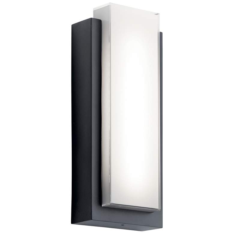 Image 1 Kichler Dahlia LED 18.75-Inch Black 1-Light Outdoor Wall Light