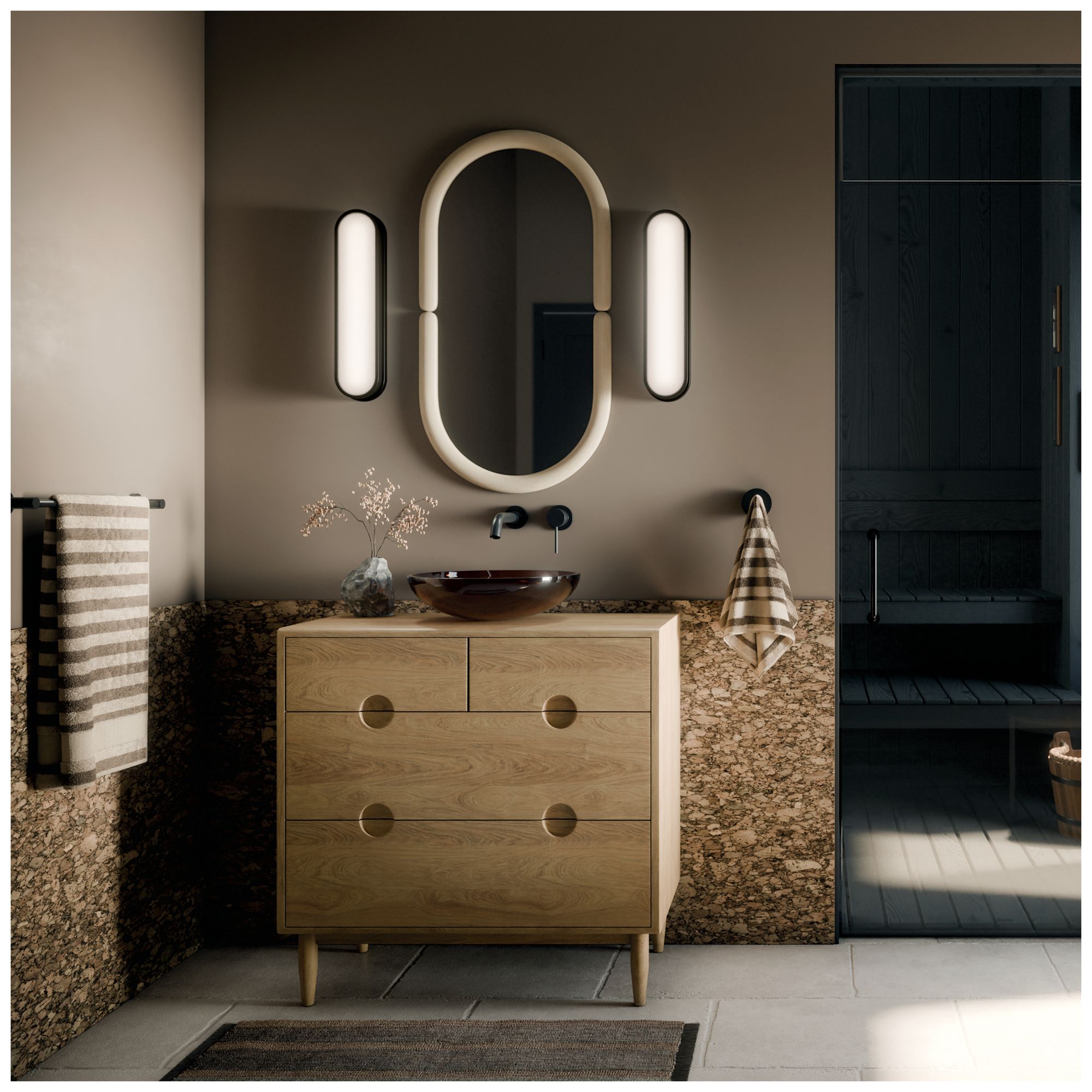 Image 6 Kichler Daines 18.75" LED Bath Bar with White Glass in Black more views