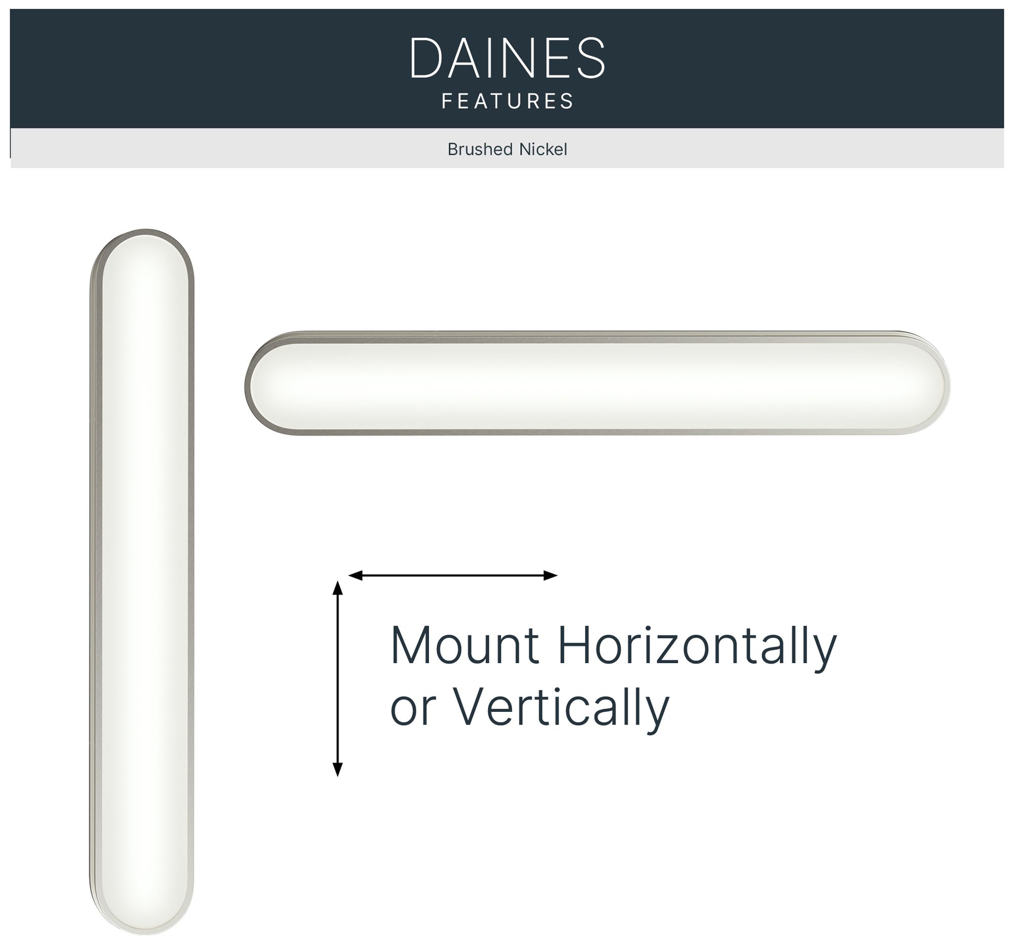 Kichler Daines 18.75" LED Bath Bar with White Glass in Brushed Nickel