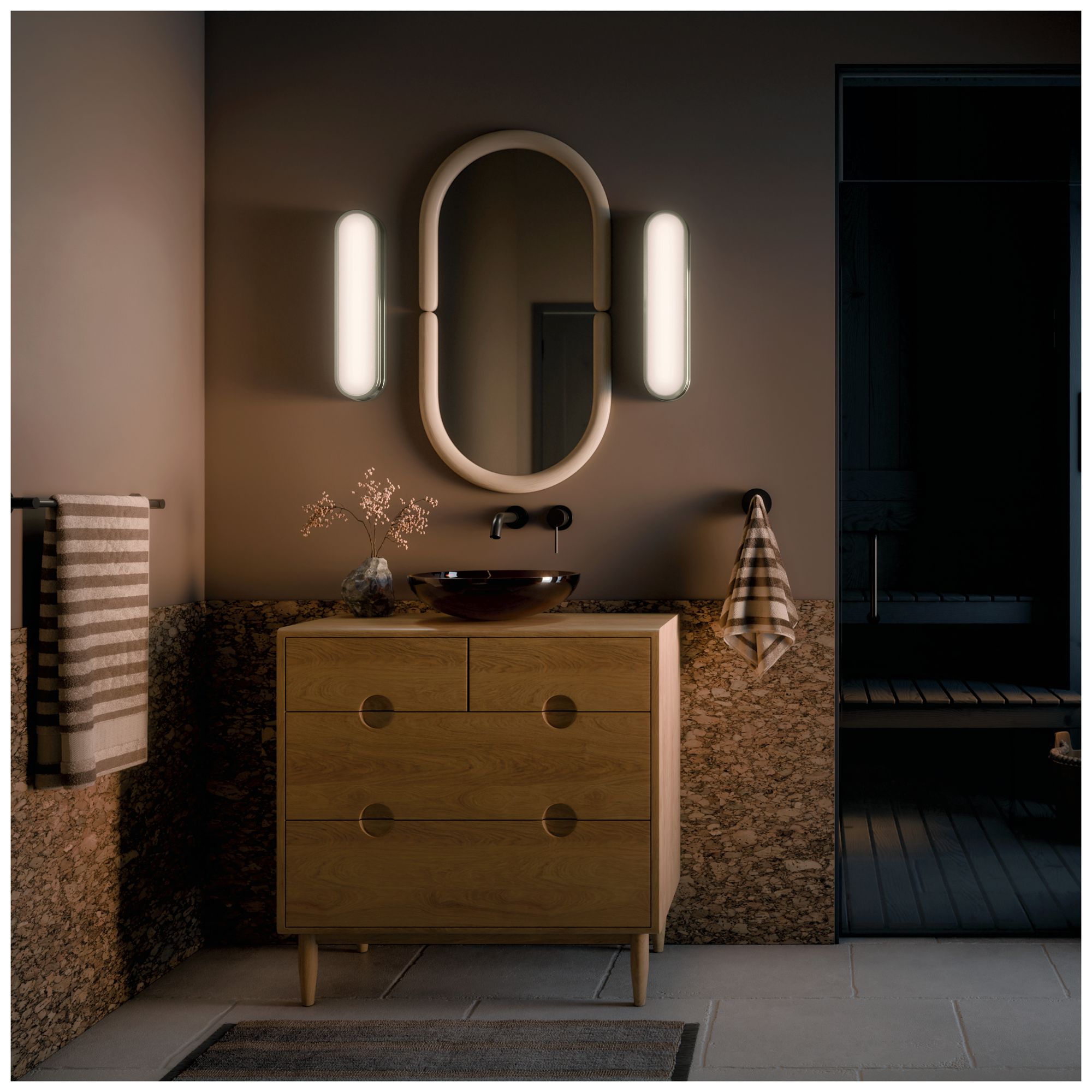 Image 7 Kichler Daines 18.75" LED Bath Bar with White Glass in Polished Nickel more views