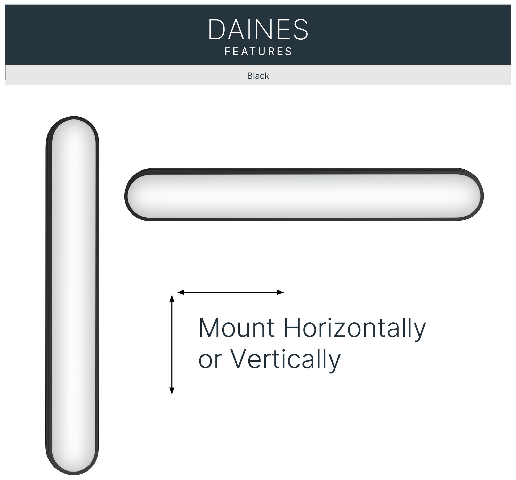 Kichler Daines 24.75" LED Bath Bar with White Glass in Black