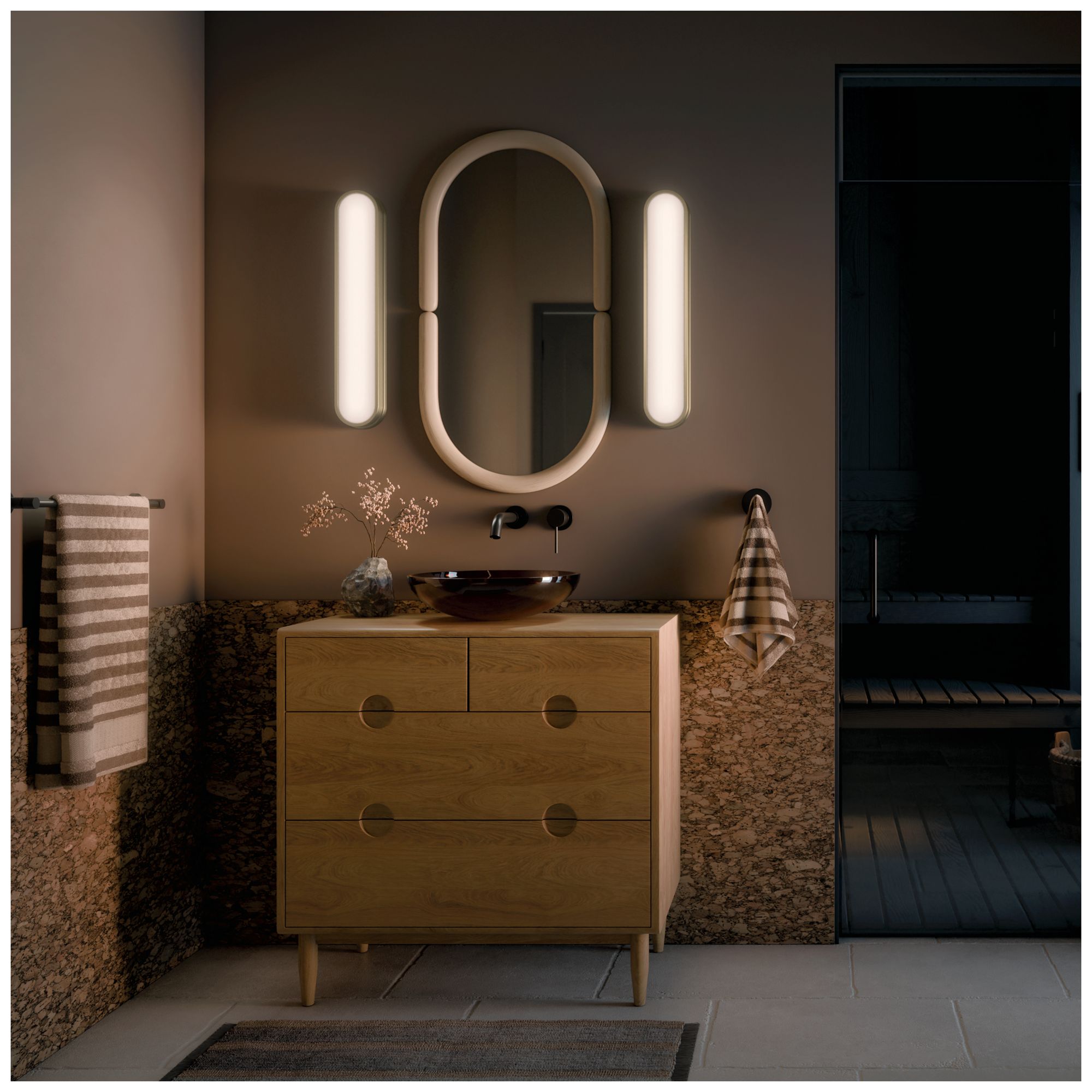 Image 7 Kichler Daines 24.75" LED Bath Bar with White Glass in Champagne Bronze more views