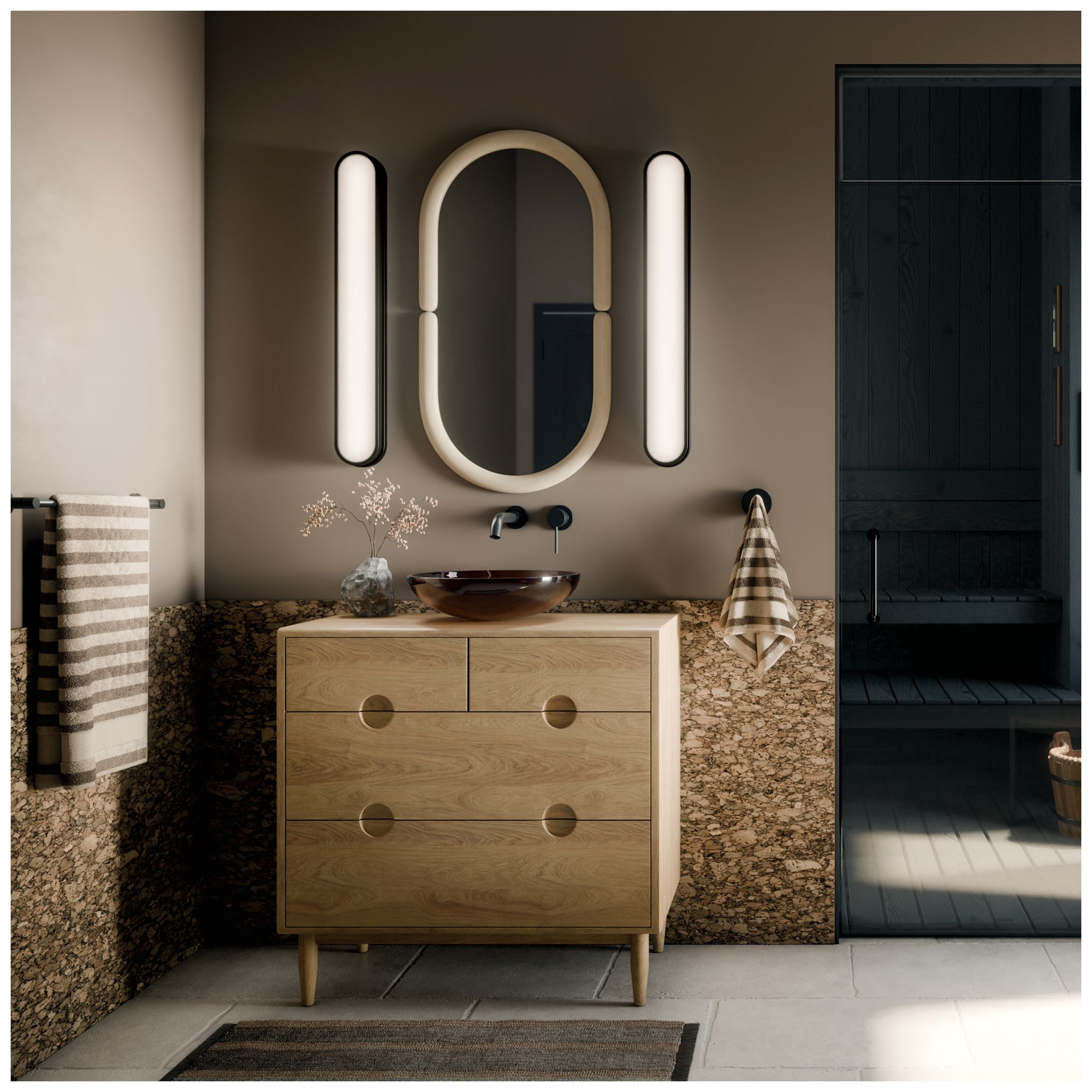 Image 6 Kichler Daines 32.75" LED Bath Bar with White Glass in Black more views