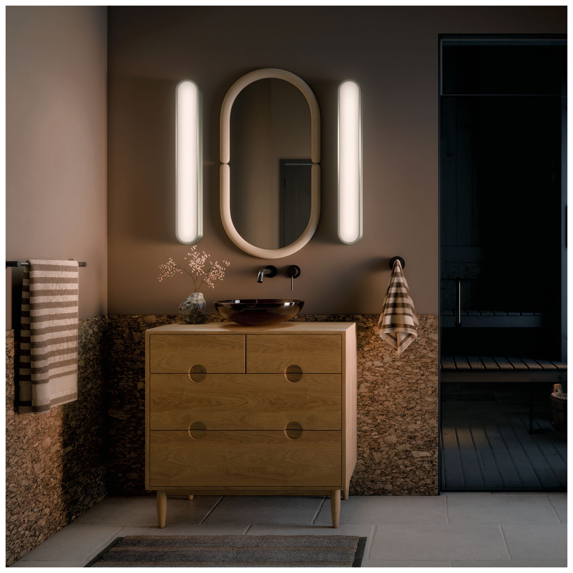 Image 7 Kichler Daines 32.75" LED Bath Bar with White Glass in Brushed Nickel more views