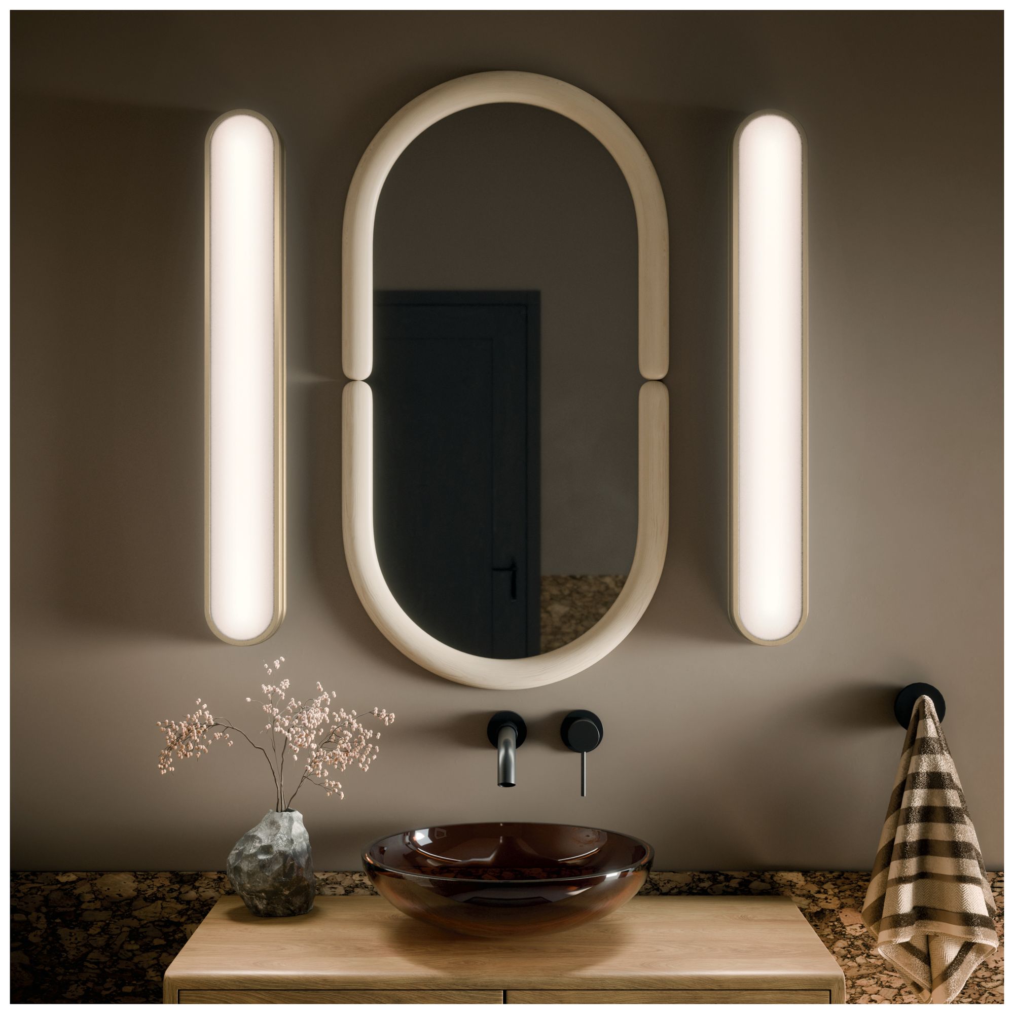 Image 2 Kichler Daines 32.75" LED Bath Bar with White Glass in Champagne Bronze more views