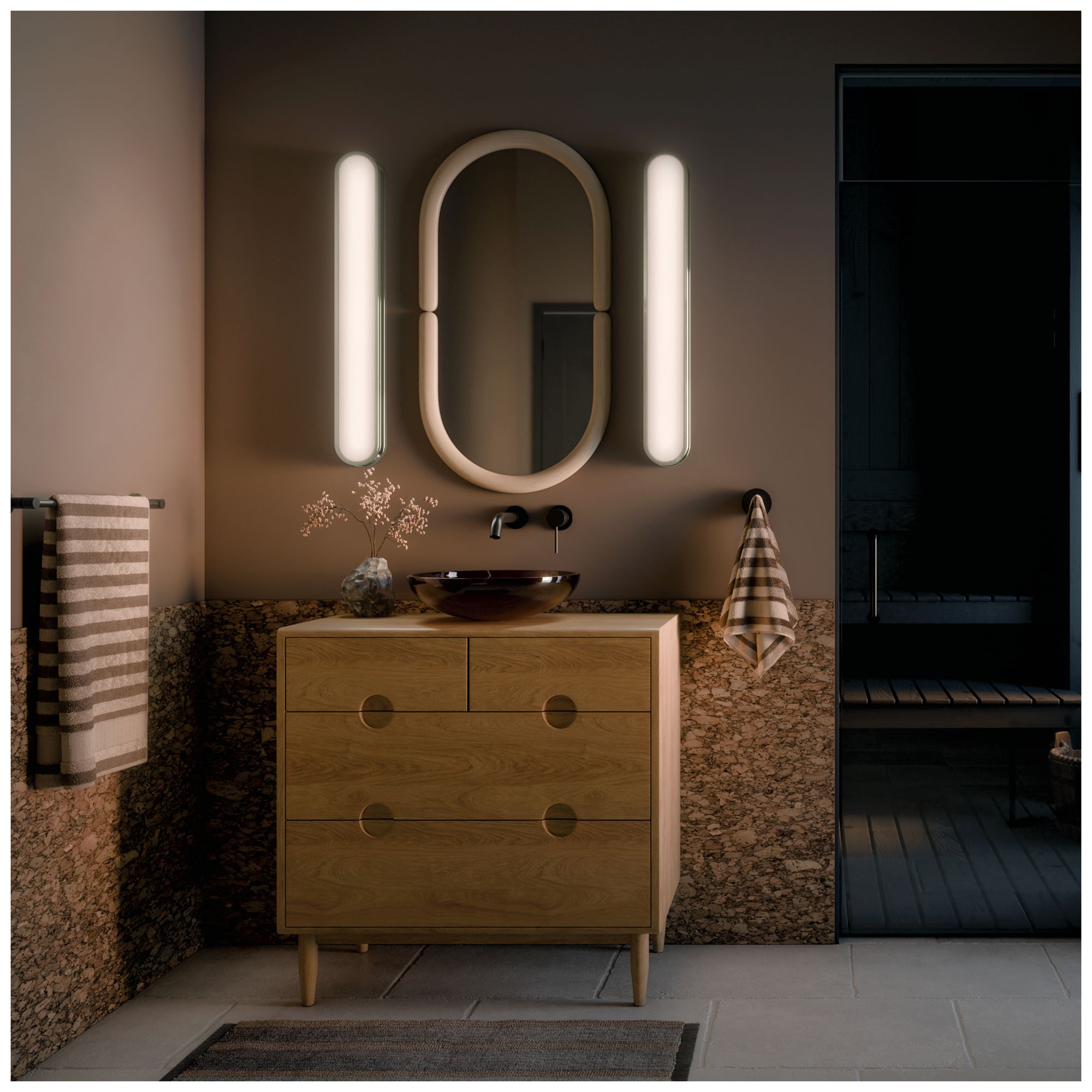 Image 7 Kichler Daines 32.75" LED Bath Bar with White Glass in Polished Nickel more views
