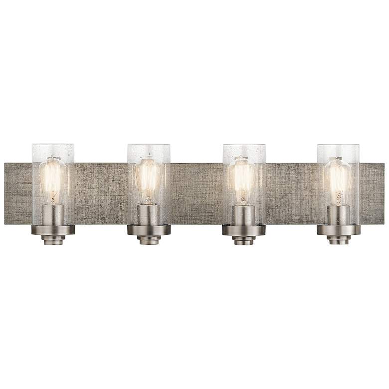 Image 1 Kichler Dalwood 32" Wide Classic Pewter 4-Light Bath Light