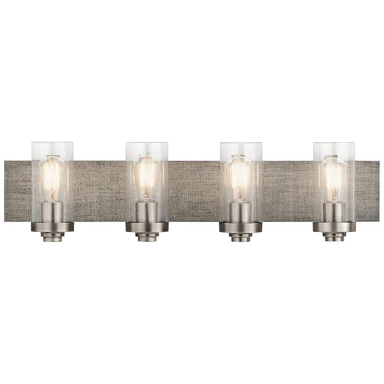 Image 1 Kichler Dalwood 32 inch Wide Classic Pewter 4-Light Bath Light