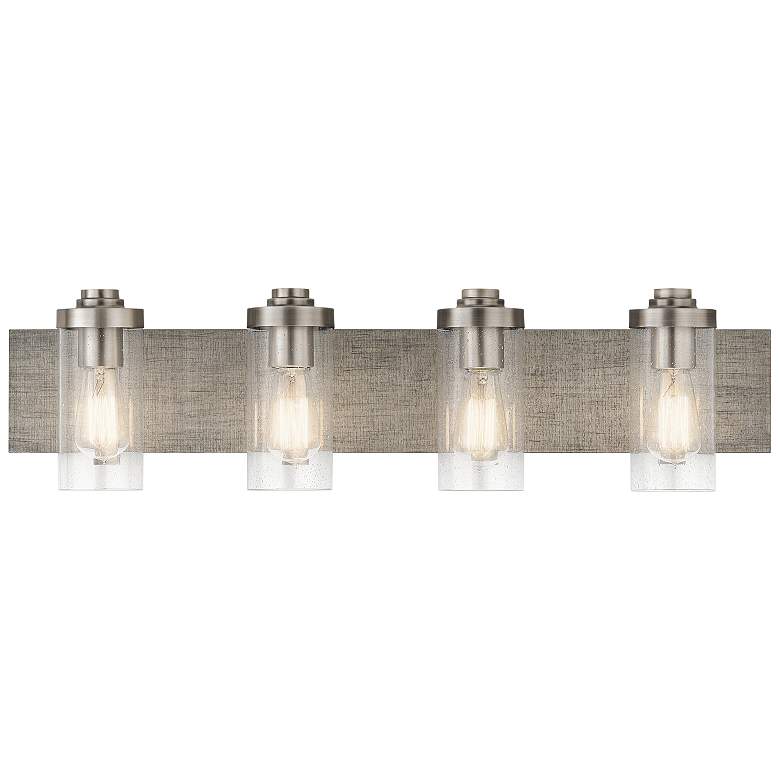 Image 2 Kichler Dalwood 32 inch Wide Classic Pewter 4-Light Bath Light more views