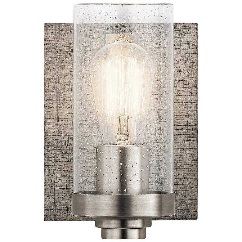 Image 1 Kichler Dalwood 8 1/4 inch High Classic Pewter Wall Sconce