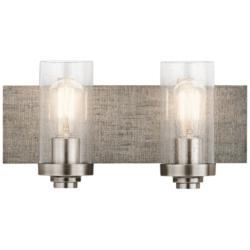 Kichler Dalwood 8 1/4&quot;H Classic Pewter 2-Light Wall Sconce