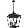 Thumbnail2 of Kichler Dame 18.5" Clear Glass and Anvil Iron Hanging Outdoor Lantern