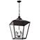 Kichler Dame 18.5" Clear Glass and Anvil Iron Hanging Outdoor Lantern