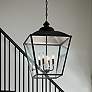 Thumbnail1 of Kichler Dame 18.5" Clear Glass and Anvil Iron Hanging Outdoor Lantern