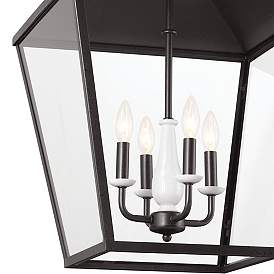 Image4 of Kichler Dame 18.5" Clear Glass and Anvil Iron Hanging Outdoor Lantern more views