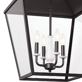 Image5 of Kichler Dame 18.5" Clear Glass and Anvil Iron Hanging Outdoor Lantern more views
