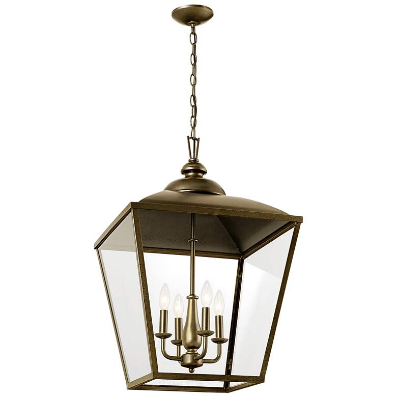 Image 2 Kichler Dame 18 1/2" Bronze Clear Glass Outdoor Hanging Carriage Light