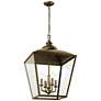 2_Kichler Dame 18 1/2" Bronze Clear Glass Outdoor Hanging Carriage Light