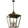 Kichler Dame 18 1/2" Bronze Clear Glass Outdoor Hanging Carriage Light