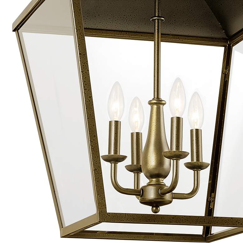 Image 3 Kichler Dame 18 1/2" Bronze Clear Glass Outdoor Hanging Carriage Light more views