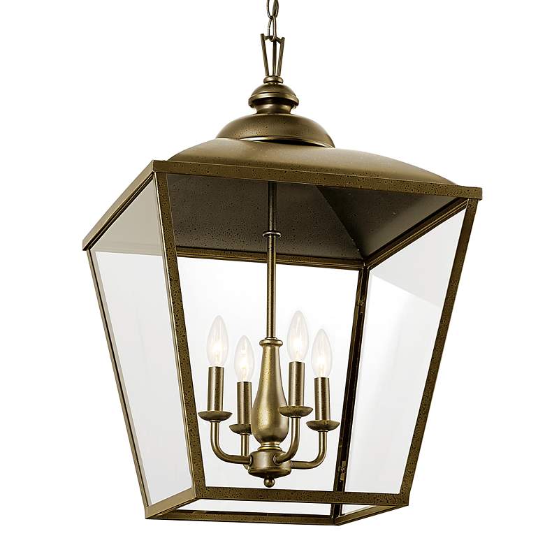 Image 6 Kichler Dame 18 1/2" Bronze Clear Glass Outdoor Hanging Carriage Light more views