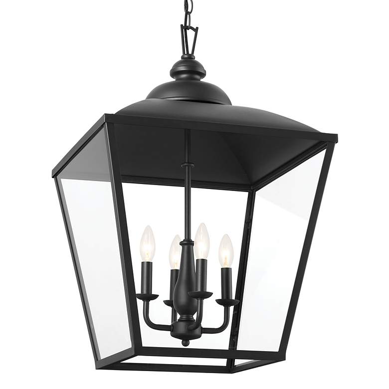 Image 3 Kichler Dame 18 1/2"W Textured Black 4-Light Lantern Pendant more views