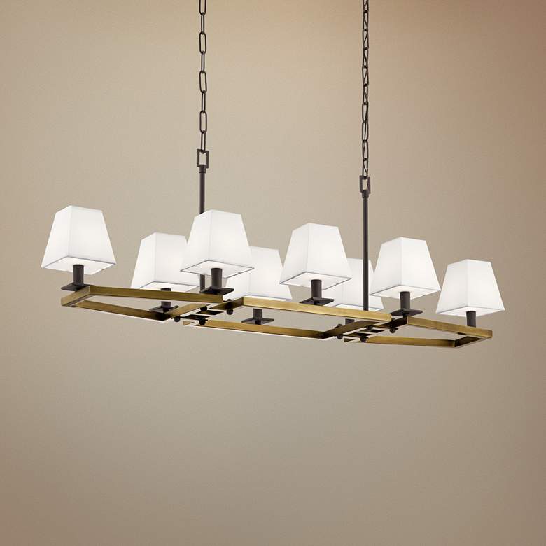 Image 1 Kichler Dancar 48" Wide Natural Brass Kitchen Island Light Chandelier