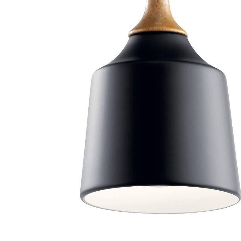 Image 2 Kichler Danika 5 1/4 inch Wide Modern Black Metal Mini Pendant Light more views