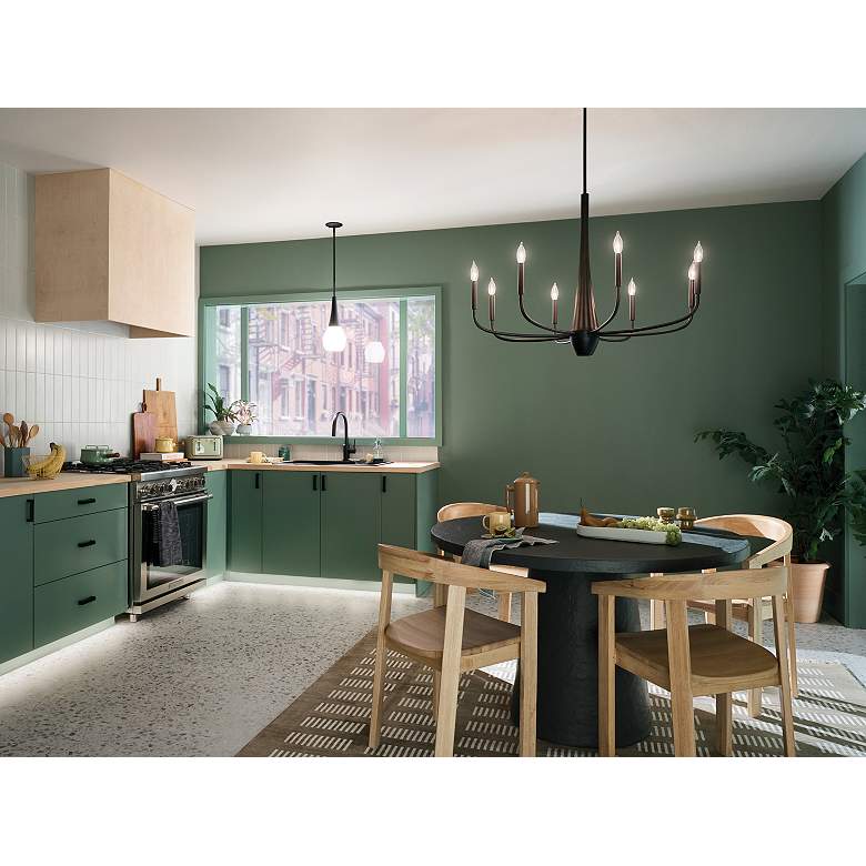 Image 5 Kichler Deela 17 Inch 1 Light Pendant in Black more views