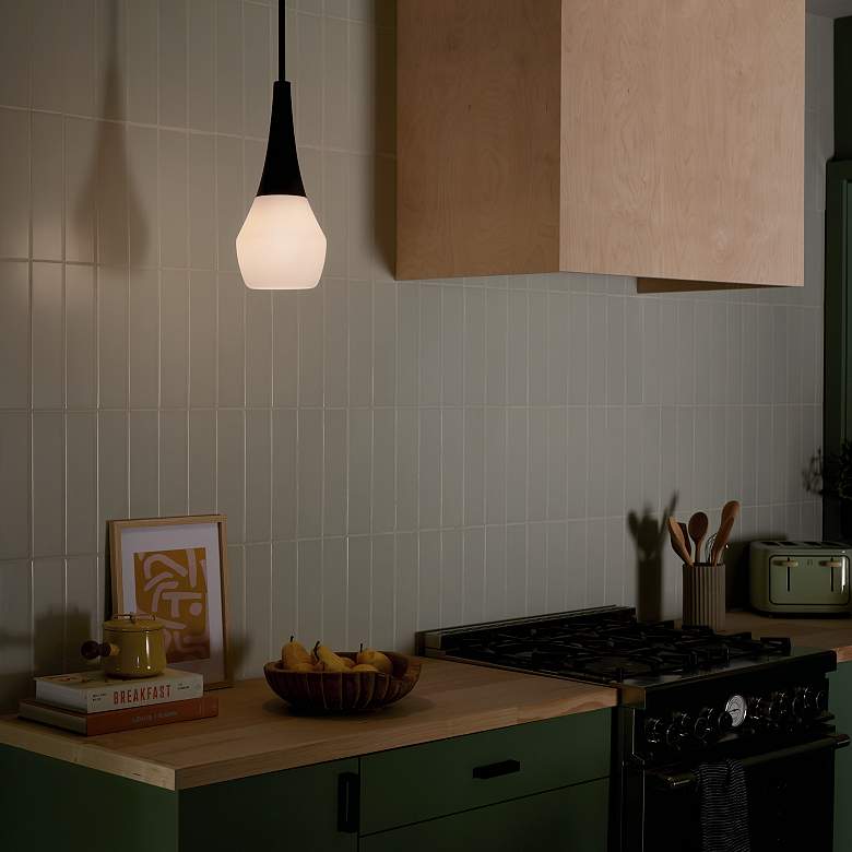 Image 7 Kichler Deela 17 Inch 1 Light Pendant in Black more views