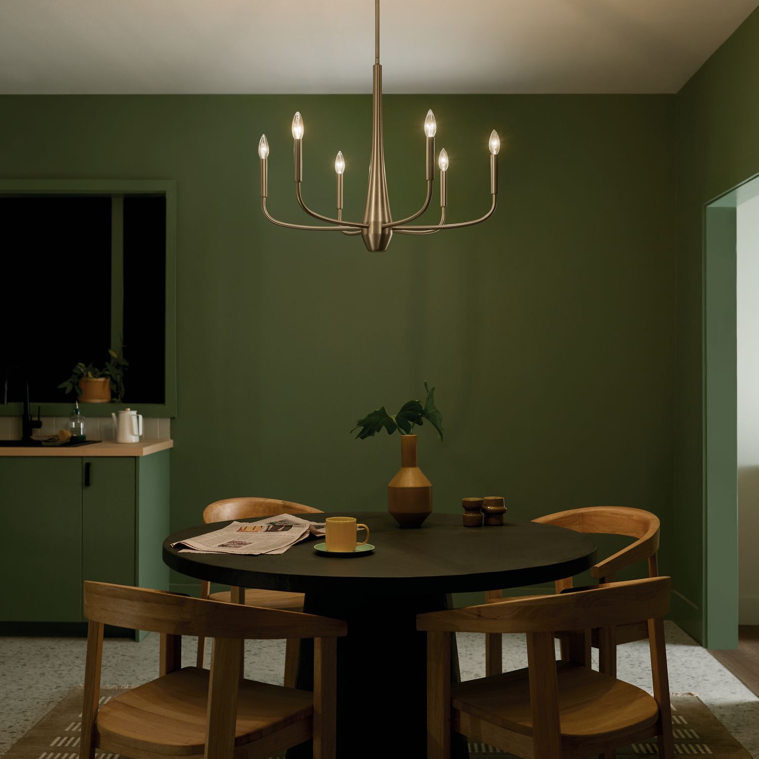 Image 7 Kichler Deela 28" Wide Champagne Bronze 6-Light Chandelier more views