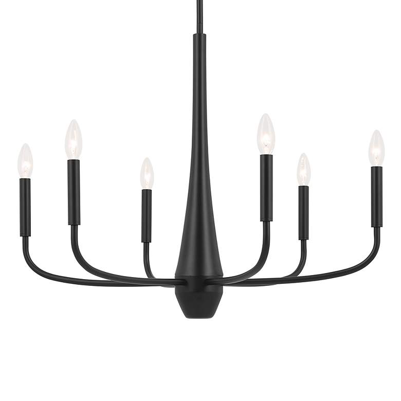 Image 4 Kichler Deela 28"W 6-Light Black Chandelier more views