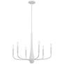 1_Kichler Deela 28"W White Steel 6-Light Candelabra Chandelier