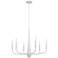 Kichler Deela 28"W White Steel 6-Light Candelabra Chandelier