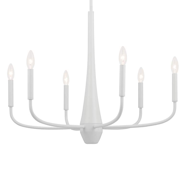 Image 3 Kichler Deela 28"W White Steel 6-Light Candelabra Chandelier more views