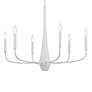 3_Kichler Deela 28"W White Steel 6-Light Candelabra Chandelier more views