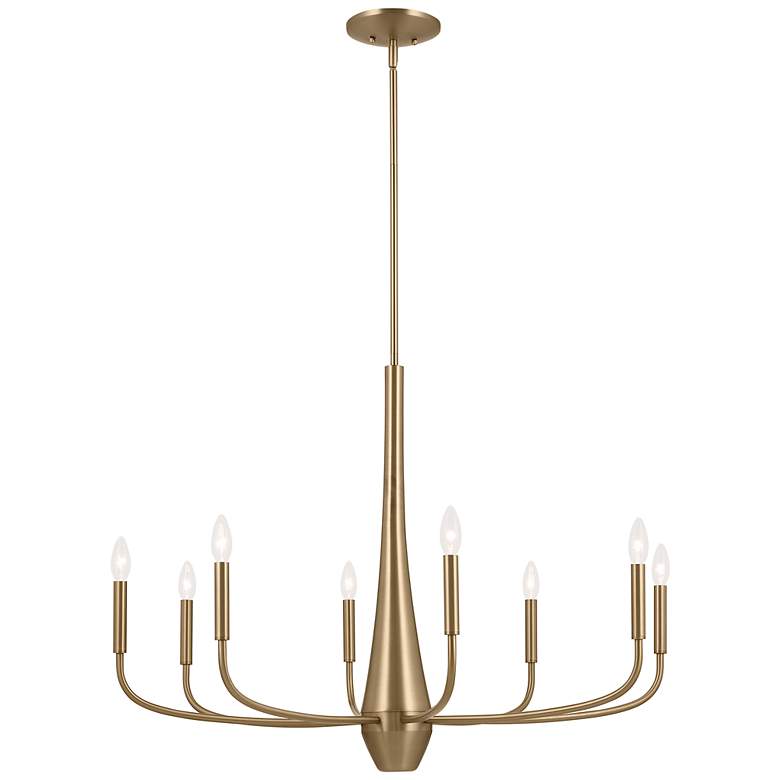 Image 1 Kichler Deela 36 Inch 8 Light Chandelier in Champagne Bronze