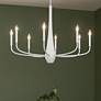 1_Kichler Deela 36 Inch 8 Light Chandelier in White