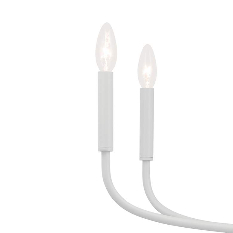 Image 3 Kichler Deela 36 Inch 8 Light Chandelier in White more views