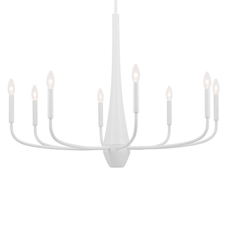 Image 4 Kichler Deela 36 Inch 8 Light Chandelier in White more views